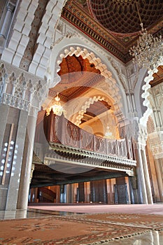 Interiors (praying hall) of the Mosque