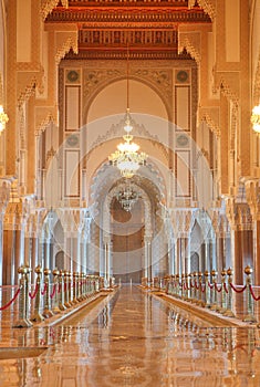 Interiors (praying hall) of the Mosque of Hassan I