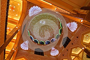 Interiors putra mosque, putrajaya, malaysia architecture