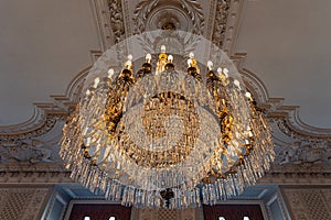 Interiors of royal halls in Christiansborg Palace in Copenhagen Denmark