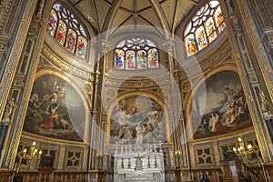 Interiors of Saint Eustache church, Paris, France photo