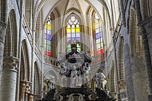 Interiors of Saint Nicholas' Church, Ghent, Belgium