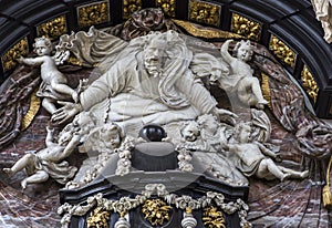 Interiors of Saint Nicholas' Church, Ghent, Belgium