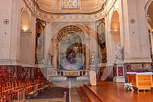 Interiors of Saint Roch church, Paris, France