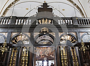 Interiors of sainte anne chrurch, Bruges, Belgium