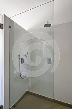 Interiors shots of a modern bathroom