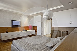 Interiors shots of a modern bedroom