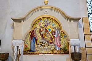 Interiors of  St. Mark`s Church or Church of St. Mark, a Serbian Orthodox church,in Belgrade, Serbia