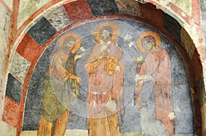 Interiors of St. Nicholas Church in ancient city of Myra, Demre, Turkey