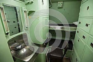 Interiors of the submarine USS Growler SSG-57 which retired from service in 1964 from the United States Navy