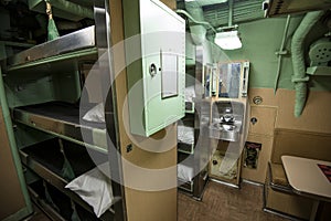 Interiors of the submarine USS Growler SSG-57 which retired from service in 1964 from the United States Navy