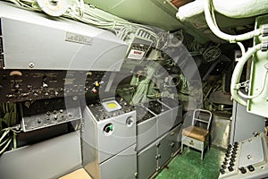 Interiors of the submarine USS Growler SSG-57 which retired from service in 1964 from the United States Navy - interior