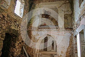 Interiors,view of the castle of the Old Town, OstroÅ¾ac