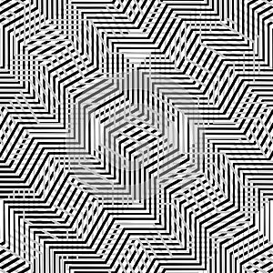 Interlace, interlocking lines. Curve, flex intersecting lines grid, mesh. Interweaved waving, zig-zag lines. Combined, merging
