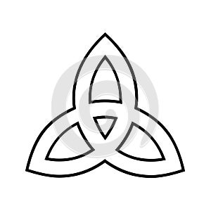 Interlaced triquetra symbol