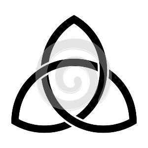 Interlaced triquetra symbol illustration