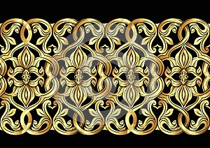 Interlacing abstract ornament in the medieval, romanesque style.