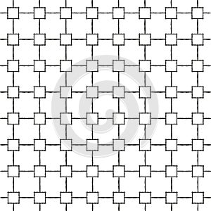 Interlinked etched squares vector pattern design