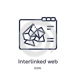 Interlinked web icon from web outline photo