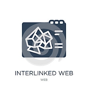 interlinked web icon in trendy design style. interlinked web icon isolated on white background. interlinked web icon simple