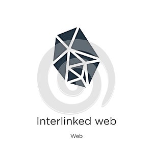Interlinked web icon vector. Trendy flat interlinked web icon from web collection isolated on white background. Vector