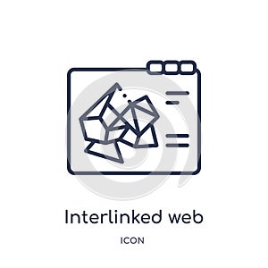 Interlinked web icon from web outline