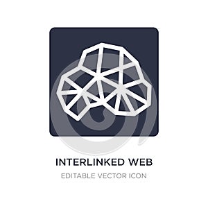interlinked web icon on white background. Simple element illustration from Web concept