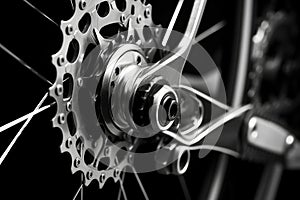 interlinking of bike gears photo