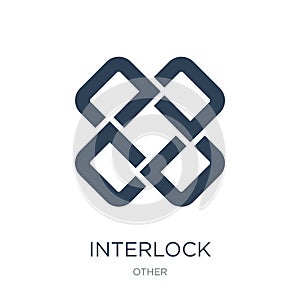 interlock icon in trendy design style. interlock icon isolated on white background. interlock vector icon simple and modern flat photo