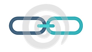 Interlocked Chain Link Connection SEO Icon, vector design Generative AI