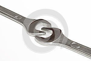 Interlocked spanners - fit together photo