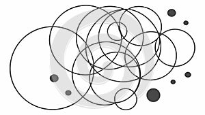 Interlocking Abstract Circular Lines, Geometric Pattern, vector design Generative AI