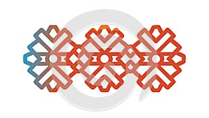 Interlocking Abstract Geometric Heart Shapes Pattern Vector Design Generative AI