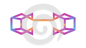 Interlocking Abstract Geometric Hexagon Shapes, vector design Generative AI