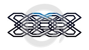 Interlocking Abstract Knot Pattern, Elegant Geometric Vector Design, vector design Generative AI