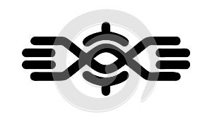 Interlocking Abstract Pattern, Connectivity, Complexity, vector design Generative AI