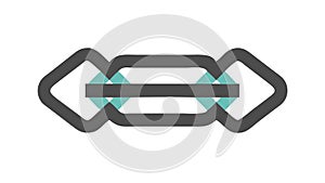 Interlocking Abstract Shapes Vector Icon, Connection Modern Design, vector design Generative AI