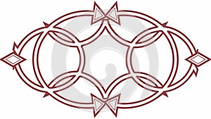 Interlocking Arrows Pattern, Directional Flow Vector, vector design Generative AI
