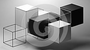 Depth and balance through varying shades and transparency. The