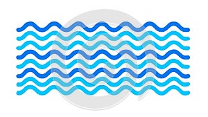 Interlocking Blue Wavy Lines Seamless Pattern, vector design Generative AI