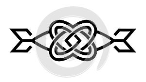 Interlocking Celtic Knot: Abstract Unity Symbol, vector design Generative AI