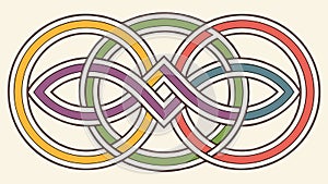 Interlocking Celtic Knot Infinity Symbol, Eternal Design, vector design Generative AI