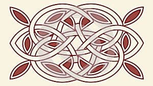 Interlocking Celtic Knot Pattern, Elegant Ornamental Design, vector design Generative AI