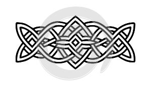 Interlocking Celtic knot pattern, symbolizing unity and endless connection, vector design Generative AI