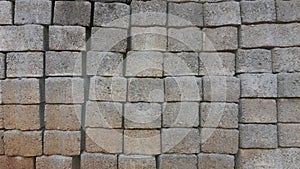 Interlocking cement bricks texture