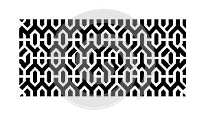 Interlocking Chain Geometric Line Pattern Connection, vector design Generative AI