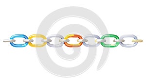 Interlocking Chain Link, Connection, Unity and Strength Symbol, vector design Generative AI