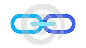 Interlocking Chain Link Connection Vector Icon, vector design Generative AI