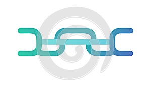 Interlocking Chain Link, Connectivity and Strength Symbol, vector design Generative AI