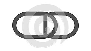 Interlocking Chain Link Flat Vector Icon for Connection and Unity, vector design Generative AI